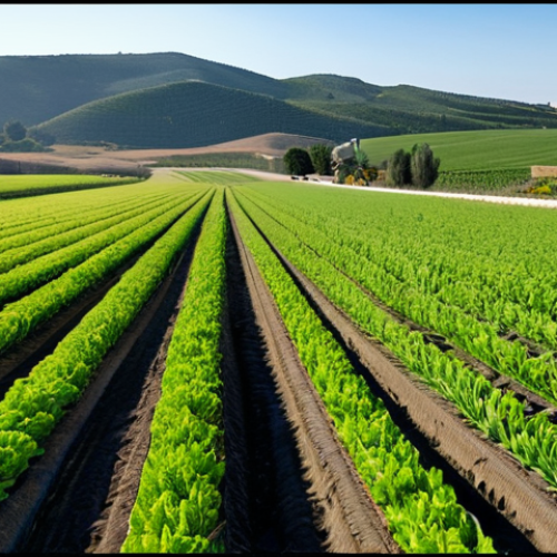 Home 28 **
"A modern Spanish farm. Rolling hills with diverse crops, vibrant green vegetables, golden wheat. Advanced technology: drones flying overhead, smart irrigation systems visible. A fully clothed, professional-looking farmer inspects the crops. Bright, sunny day. Focus on sustainability and efficiency. Safe for work, appropriate content, professional agriculture, modest farming practices, perfect anatomy, correct proportions, natural pose, well-formed hands, proper finger count, natural body proportions, high quality."
**