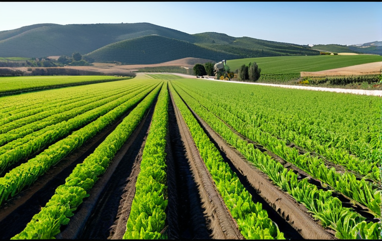 **

"A modern Spanish farm. Rolling hills with diverse crops, vibrant green vegetables, golden wheat. Advanced technology: drones flying overhead, smart irrigation systems visible. A fully clothed, professional-looking farmer inspects the crops. Bright, sunny day.  Focus on sustainability and efficiency. Safe for work, appropriate content, professional agriculture, modest farming practices, perfect anatomy, correct proportions, natural pose, well-formed hands, proper finger count, natural body proportions, high quality."

**