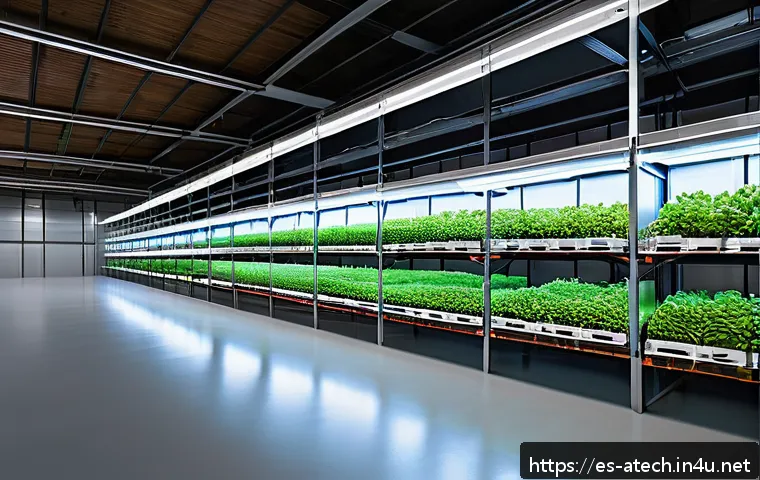 농업기술과 수확 후 관리 실습 - A modern agricultural storage room featuring advanced temperature and humidity control systems, with...