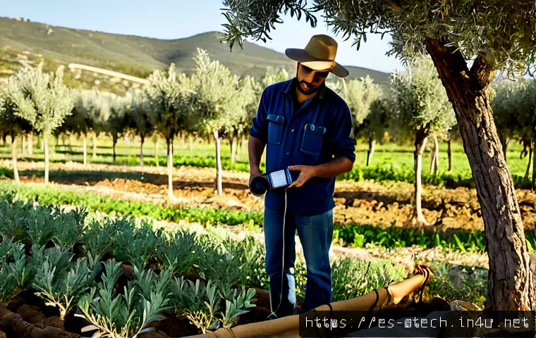 농업기술 분야 주요 업무 사례 - Photorealistic agricultural extension specialist in a sunlit Spanish olive grove, wearing practical ...